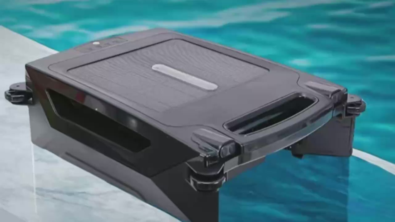 2025 Advanced Solar-Powered Robotic Pool Cleaner with Smart Navigation, Dual-Mode Charging, and Durable Saltwater Motor - Ideal for Inground and Above Ground Pools Up to 1600 Sq Ft, 2500mAh Battery for Extended Cleaning Sessions